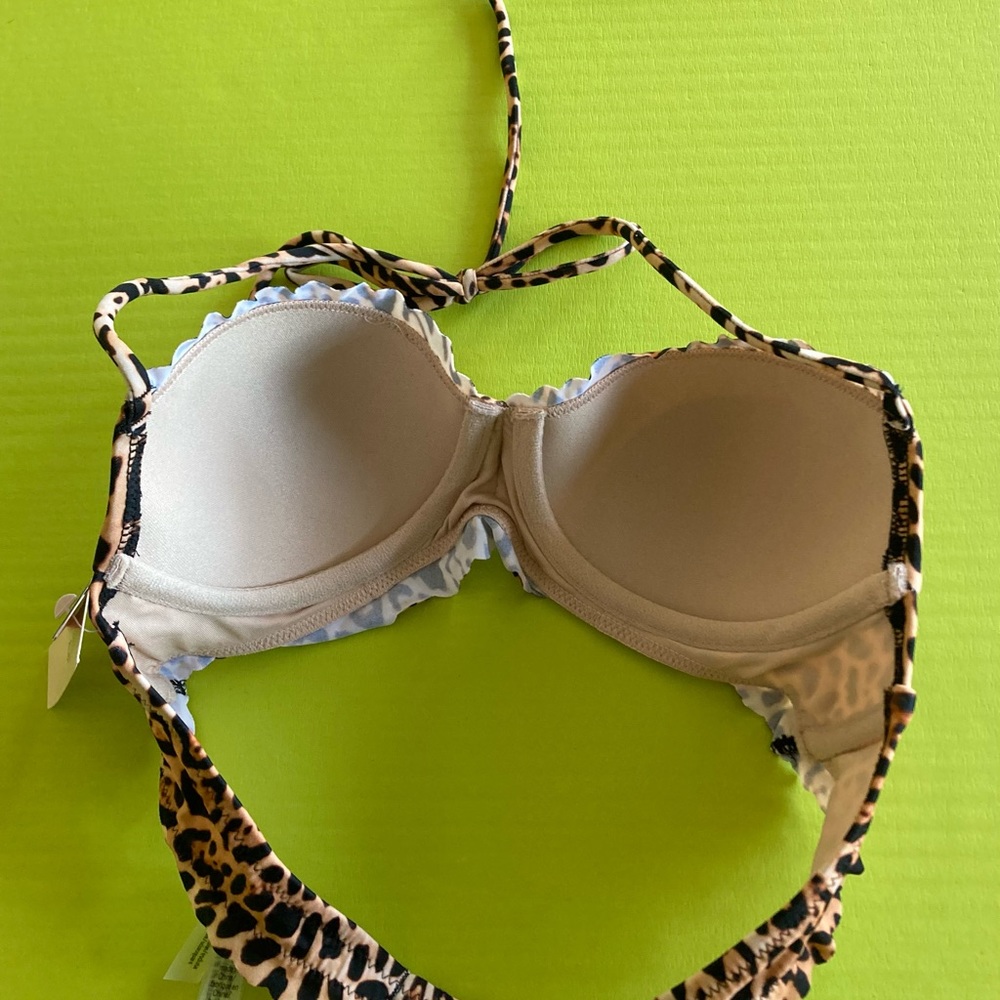 NWT Victoria's Secret Zuma demi bikini top in Natural Leopard 34A - Picture 4 of 4